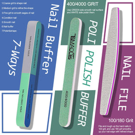 TsMADDTs nail buffer blocks showing different grit levels