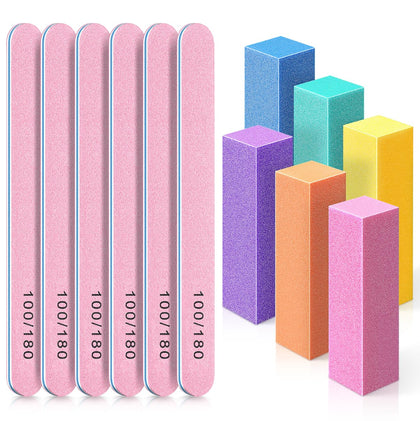 TsMADDTs Nail Buffers and Files Kit front view showing 12 pieces