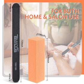 TsMADDTs nail file in use on natural nails