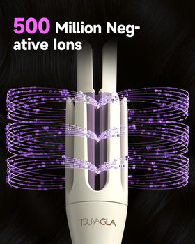 TSUYAGLA Automatic Hair Curler in use on long hair