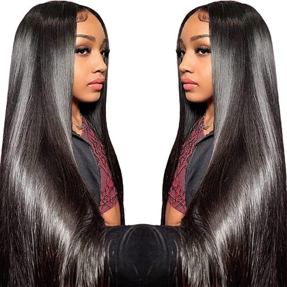 TTSMINS 13x6 Lace Front Wig 26 Inch Straight Hair front view