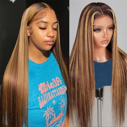 TTSMINS 13x6 Ombre Lace Front Wig 20 Inch straight view