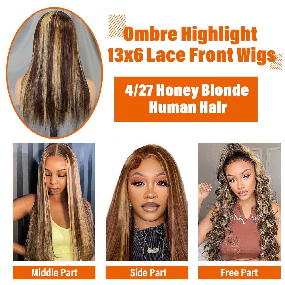 TTSMINS Ombre Lace Front Wig displayed in packaging