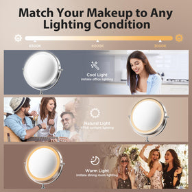 tubbede Double-Sided Makeup Mirror 1X side close-up