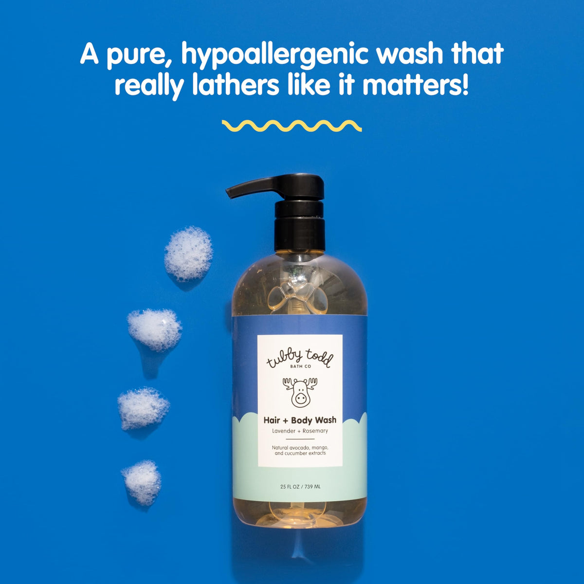 TUBBY TODD Hair + Body Wash 812g side view