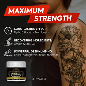 tuiwaro Numbing Cream application on skin