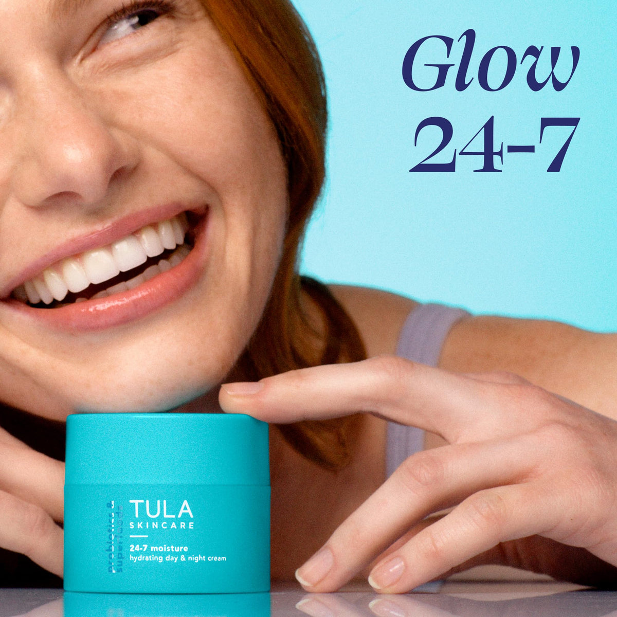 TULA 24-7 Hydrating Day & Night Cream application on skin