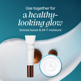 TULA Bronzing Drops showing texture on hand