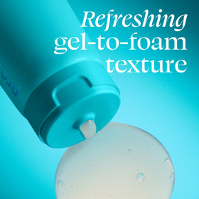 TULA face cleanser in a bathroom setting