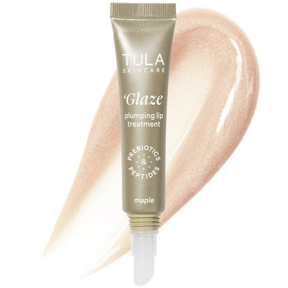 TULA Glaze Plumping Lip Maple front view with glossy finish