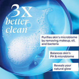 TULA Purifying Face Cleanser gel texture on hand