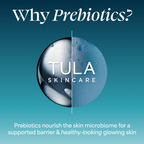 TULA Purifying Face Cleanser with skincare routine products