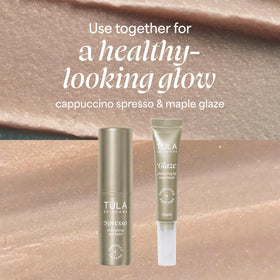 TULA Spresso Eye Balm with a golden glow effect