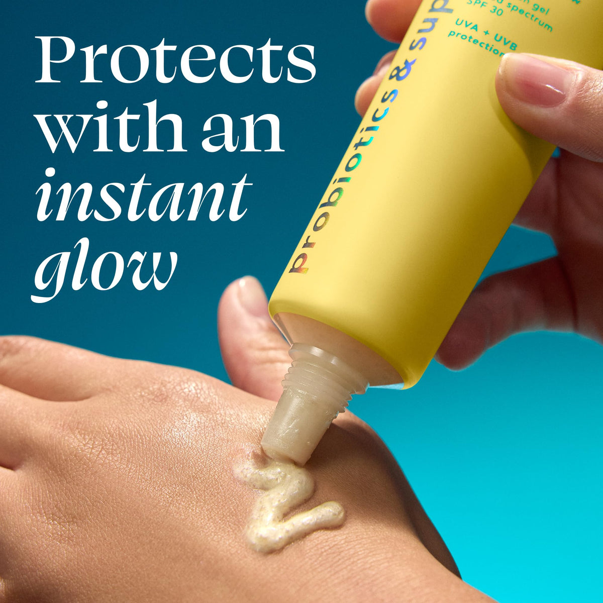 TULA sunscreen application on skin