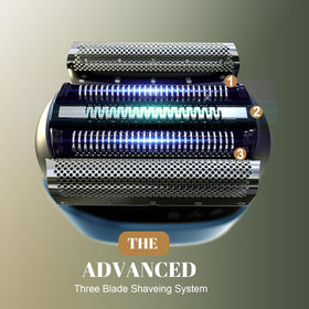 Tulzim Electric Foil Shaver showing 3D blades
