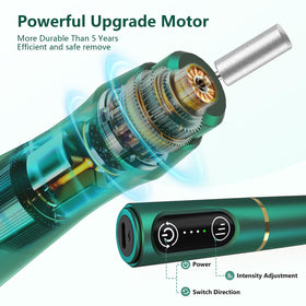 TUOBEO Cordless Nail Drill compact design in a purse