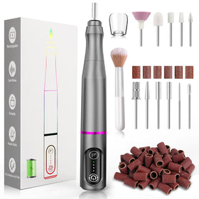 TUOBEO Cordless Nail Drill Electric Nail File Kit front view