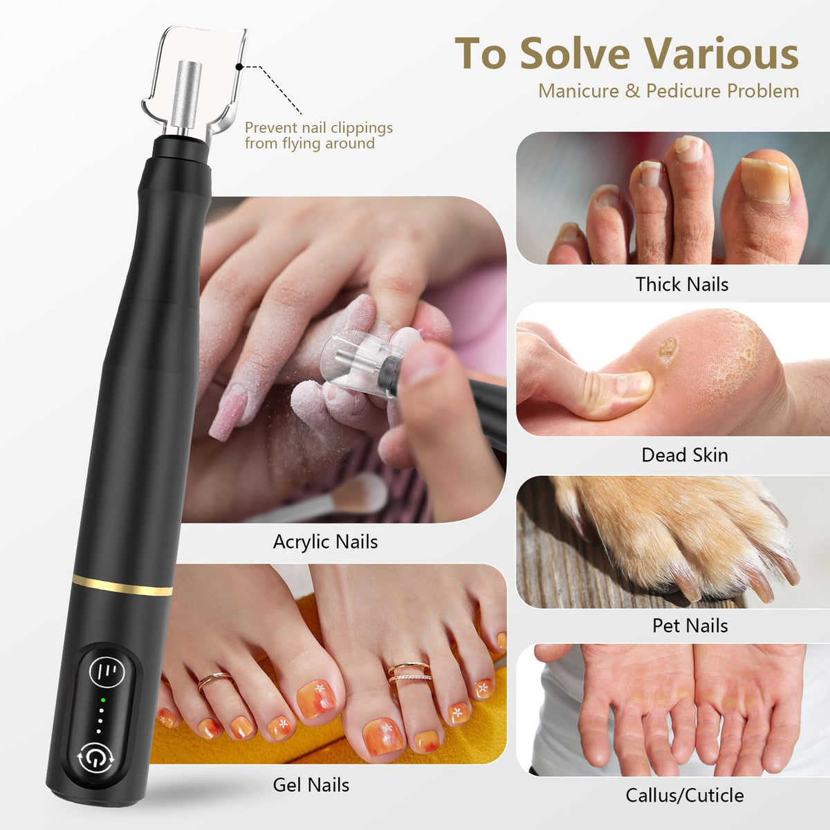 TUOBEO cordless nail drill in a lifestyle setting