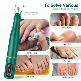 TUOBEO Cordless Nail Drill kit with drill bits and sanding bands