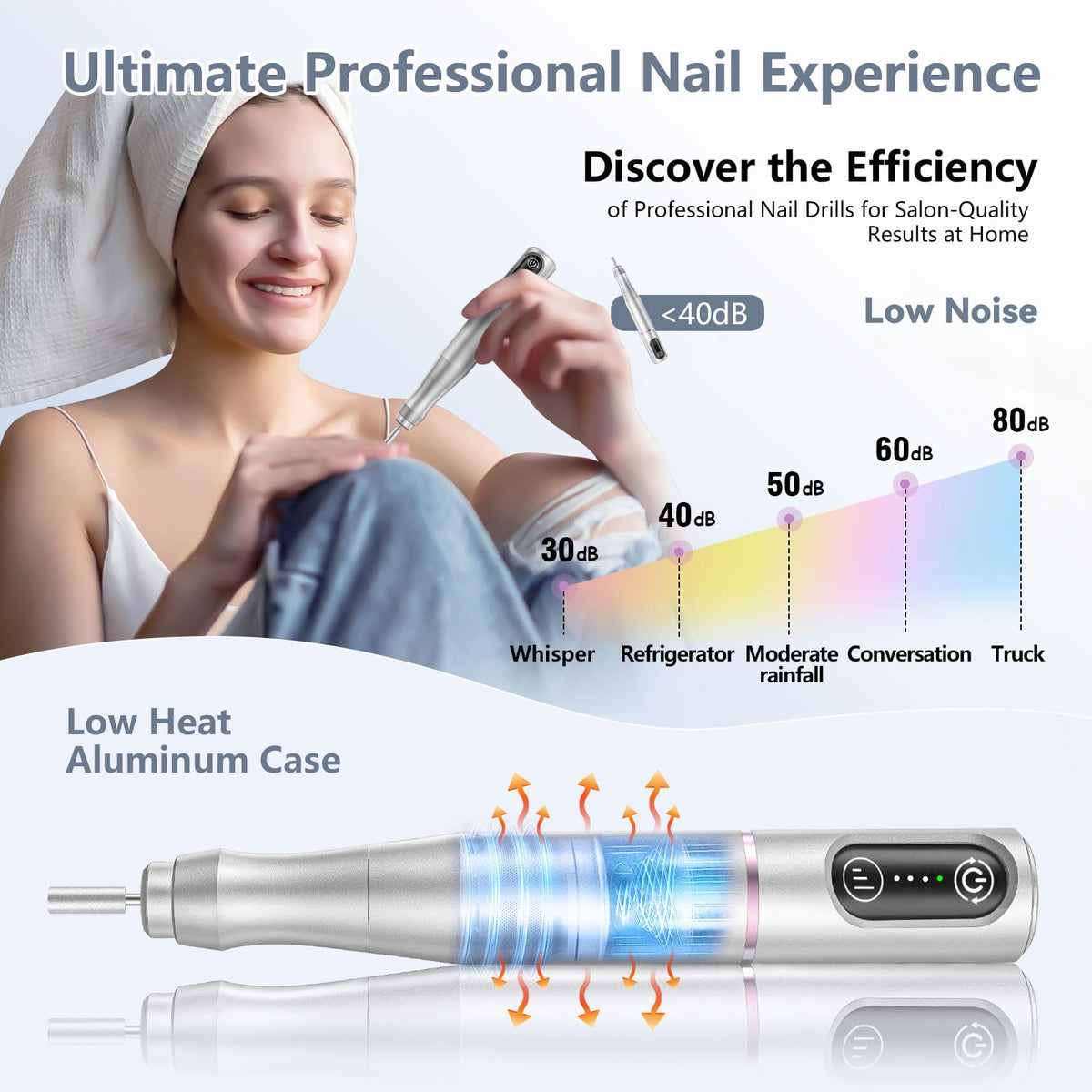 TUOBEO nail drill ergonomic design for easy handling