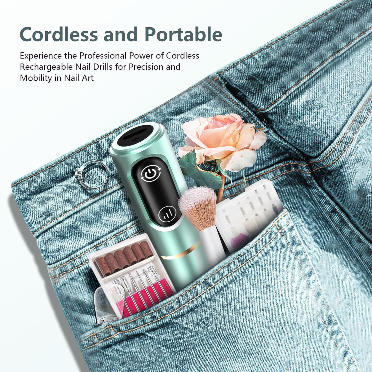TUOBEO nail drill with dust-proof cap and accessories