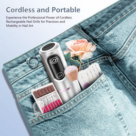 TUOBEO nail drill with dust-proof cap and attachments