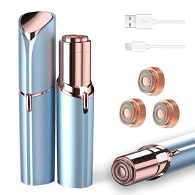 tuokiy Facial Hair Removal for Women front view with USB charging cable