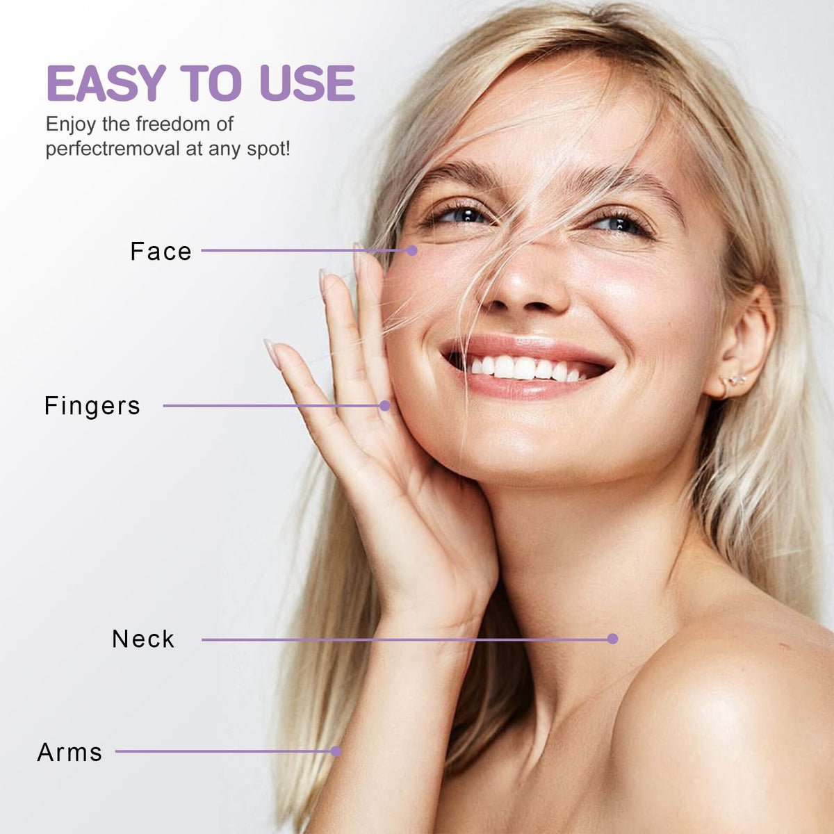tuokiy Facial Hair Remover compact design with AA battery included