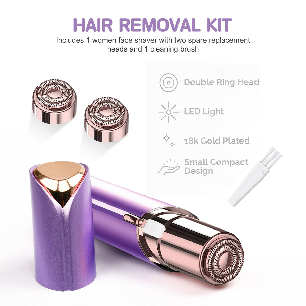 tuokiy Facial Hair Remover demonstrating precise hair removal on the upper lip