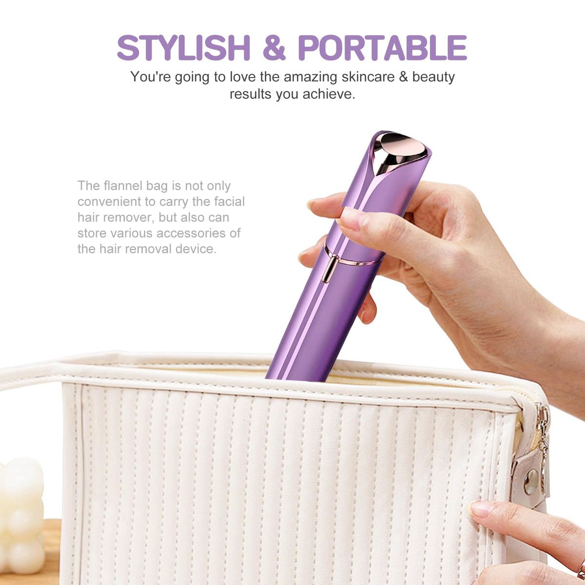 tuokiy Facial Hair Remover with cleaning brush and kraft paper packaging