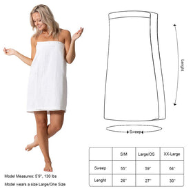 Turkish Linen Women's Waffle Spa Body Wrap in various colours