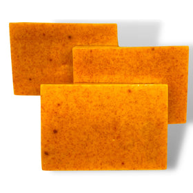 Turmeric and Kojic Skin Brightening Soap front view in packaging