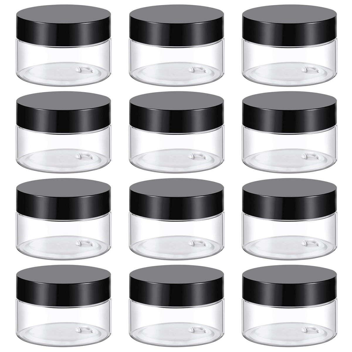 TUZAZO 1 Oz plastic container with black lid front view