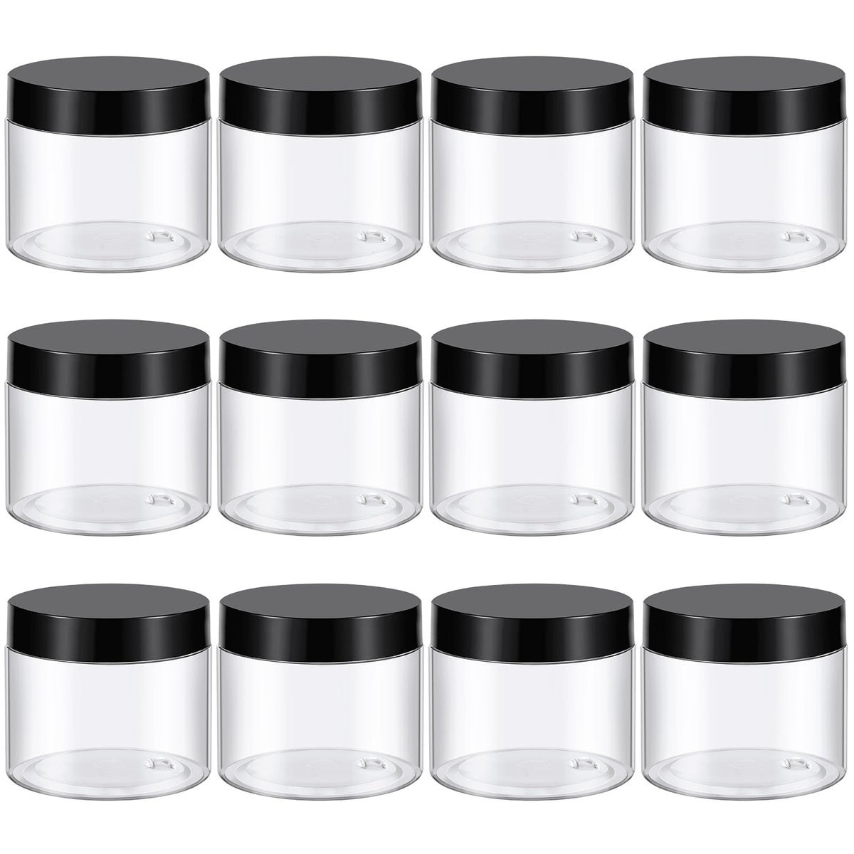 TUZAZO 6 Oz plastic container with black lid front view