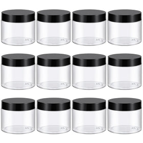 TUZAZO 6 Oz plastic container with black lid front view