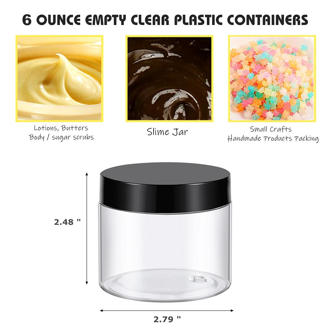TUZAZO 6 Oz plastic containers stacked with lids
