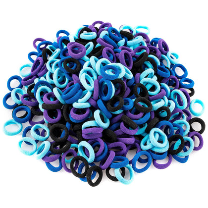 TVINLIK 400 PCS Baby Hair Ties mixed blue colours front view