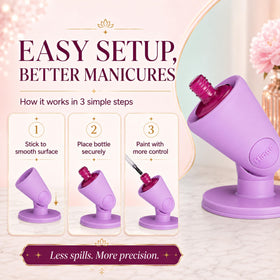 Tweexy Anti-Spill Nail Polish Holder with various nail polish bottles
