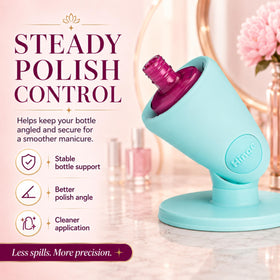 tweexy Hinge Nail Polish Bottle Holder side view with nail polish bottle