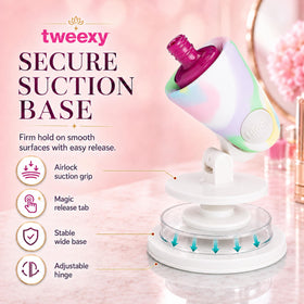 tweexy Hinge Nail Polish Holder in use during a manicure