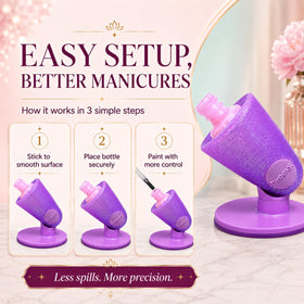 tweexy Hinge Nail Polish Holder in use during manicure
