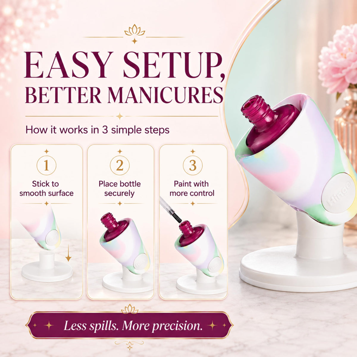 tweexy Hinge Nail Polish Holder packaging and accessories