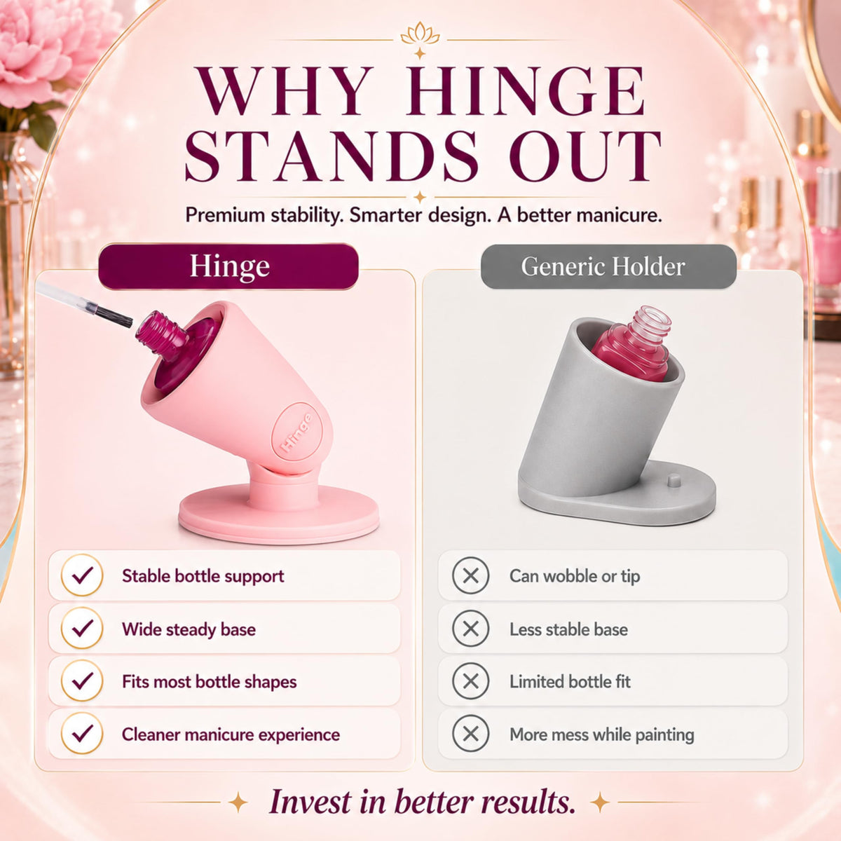 tweexy Hinge Nail Polish Holder packaging front view