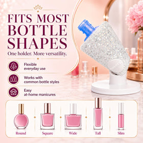 Tweexy Hinge Nail Polish Holder with a nail polish bottle secured