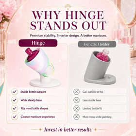 tweexy Hinge Nail Polish Holder with various nail polish bottles