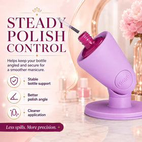 Tweexy nail polish holder side view showing suction base