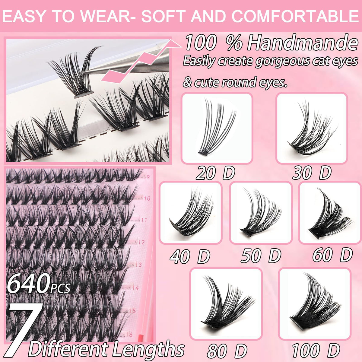 Tweezer and brush from the OLLAVO Lash Clusters Kit