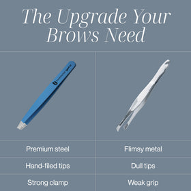 TWEEZER GURU tweezers being used for eyebrow plucking