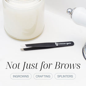 TWEEZER GURU tweezers showing matte finish and design