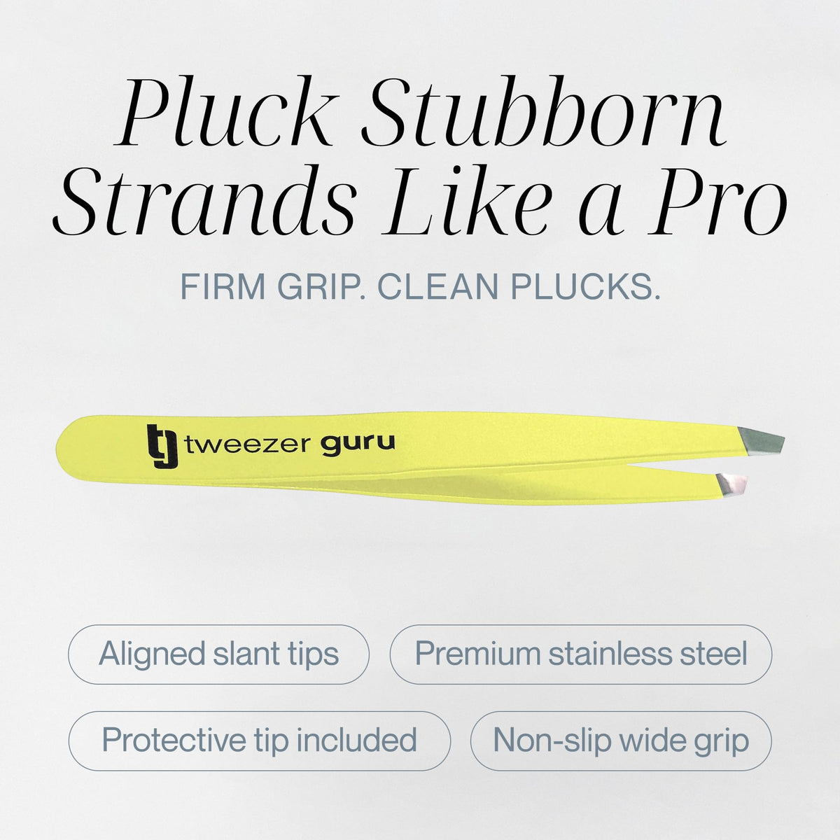 TWEEZER GURU tweezers side view with protective sleeve